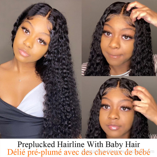 Usexy transparent HD full lace human hair wigs,180 density HD lace cuticle aligned virgin wigs,30 inch curly closure frontal wig